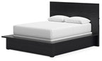 Londer - Queen Panel Bed - Black