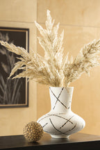 Brockford - Vase - Cream / Black / Brown