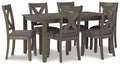 Caitbrook - RECT DRM Table Set (Set of 7) - Gray