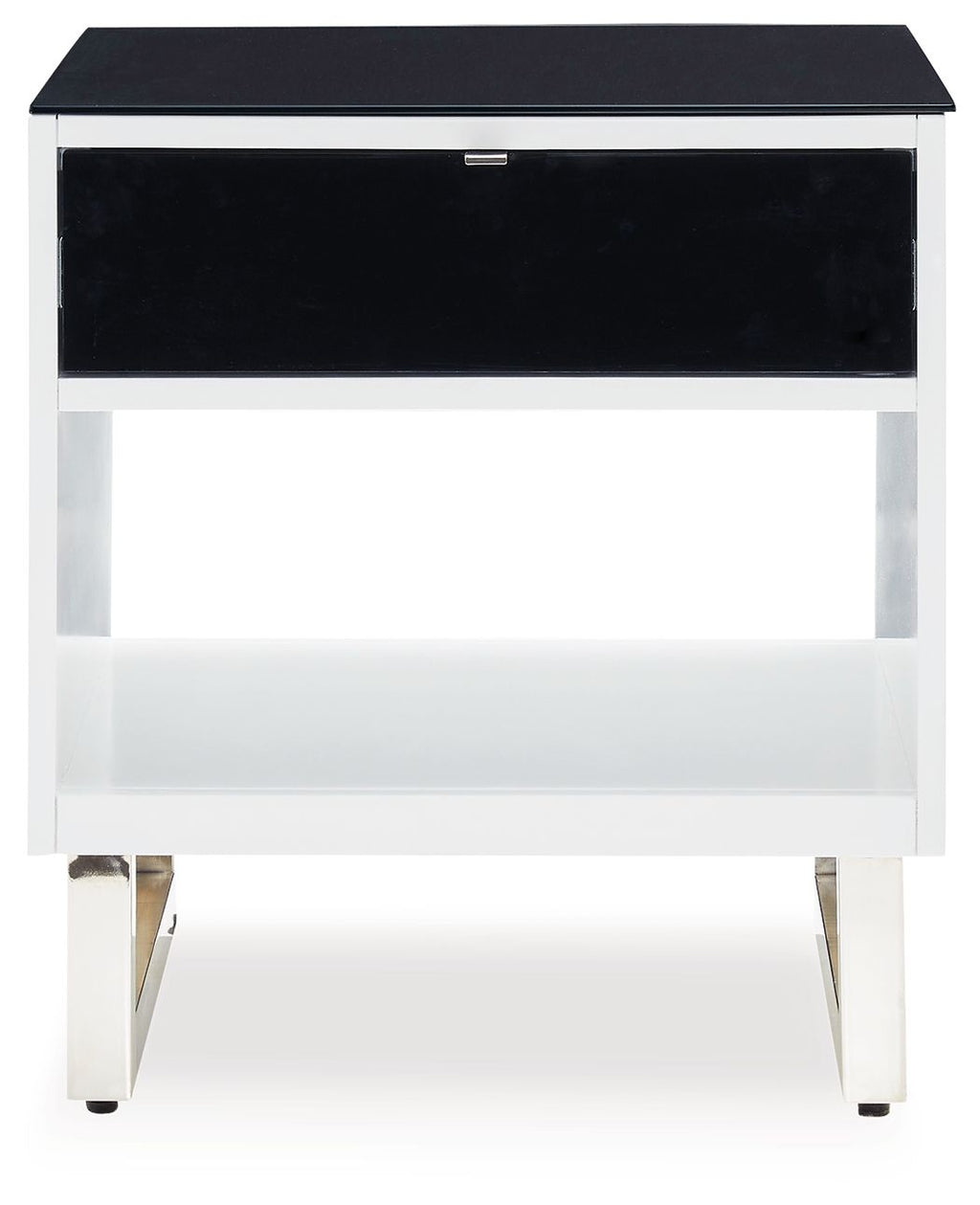 Gardoni - Rectangular End Table - White / Black