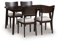 Mallenette - Dining Room Table Set (Set of 5) - Merlot