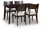 Mallenette - Dining Room Table Set (Set of 5) - Merlot