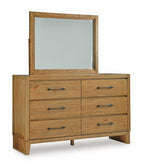 Sherbana - Dresser And Mirror - Light Brown