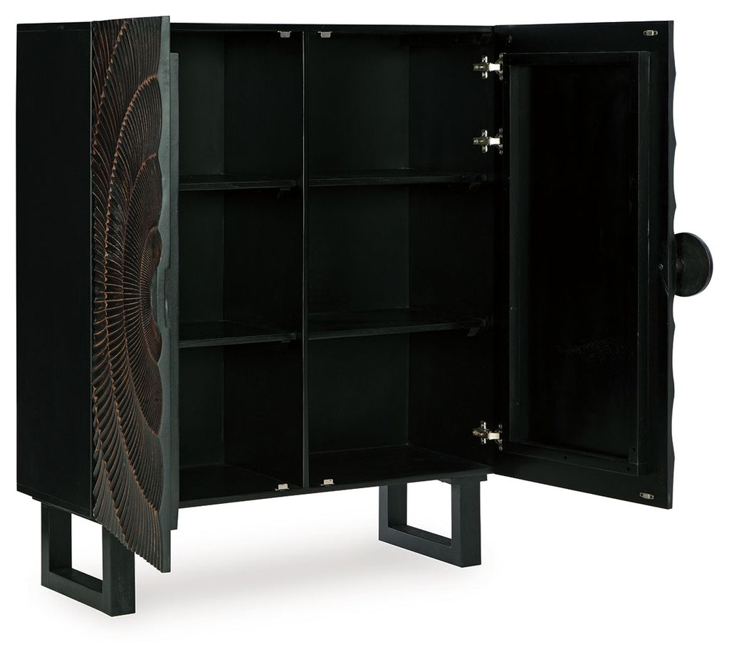 Fosterman - Accent Cabinet - Distressed Black