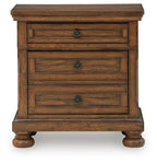 Zackaryn - Two Drawer Night Stand - Warm Brown