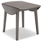 Shullden - 5 Pc. - Drop Leaf Table, 4 Side Chairs - Gray