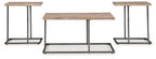 Albreane - Occasional Table Set (Set of 3) - Grayish Brown / Black