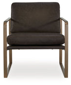 Bradett - Accent Chair - Dark Brown / Gold Finish