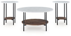 Wrenwich - Occasional Table Set (Set of 3) - Brown / Black / White