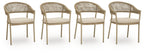Orchard Beach - Arm Chair With Cushion (Set of 4) - Beige