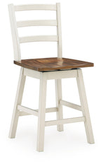 Brinfern - Swivel Stool (Set of 2) - Brown / Antique White