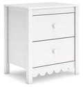 Hallityn - Two Drawer Night Stand - White