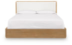 Pamaria - King Upholstered Bed - Light Brown