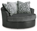 Brixley Pier - Oversized Swivel Accent Chair - Graphite