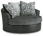 Brixley Pier - Oversized Swivel Accent Chair - Graphite