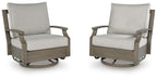Rainier Ranch - Swivel Glider Chair With Cushion - Brown / Beige