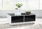 Gardoni - Rectangular Cocktail Table - White / Black