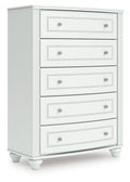Kozlani - Five Drawer Chest - White