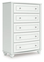 Kozlani - Five Drawer Chest - White