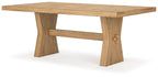 Galliden - Rectangular Dining Room Table - Light Brown