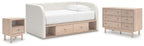 Arloster - 3 Pc. - Twin Day Bed With Storage, Dresser And Nightstand - White
