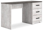 Shawburn - Home Office Desk - White / Dark Charcoal Gray