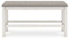 Robbinsdale - Dbl Counter Height Upholstered Dining Bench - Antique White