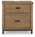 Tomtyn - Two Drawer Night Stand - Light Brown