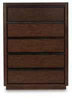 Dilenno - Five Drawer Chest - Dark Brown