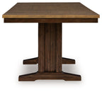 Rylandeen - Rectangular Dining Room Counter Height Extension Table - Light Brown / Dark Brown
