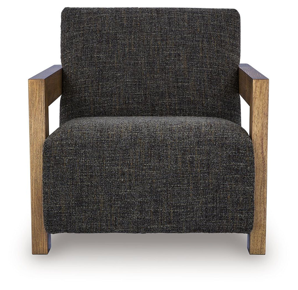 Dorney - Accent Chair - Charcoal / Brown