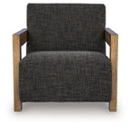 Dorney - Accent Chair - Charcoal / Brown