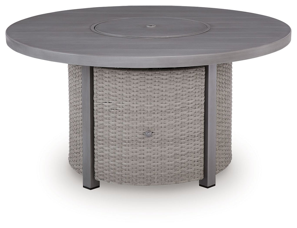 Half Moon Beach - Round Fire Pit Table - Gray
