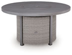 Half Moon Beach - Round Fire Pit Table - Gray