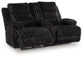 Rhine Falls - Double Reclining Power Loveseat With Console - Onyx