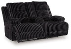 Rhine Falls - Double Reclining Power Loveseat With Console - Onyx