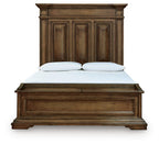 Frantanna - 3 Pc. - Queen Panel Storage Bed, Dresser And Mirror - Brown