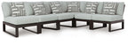 Beachloft - 6-Piece Outdoor Sectional - Black / Gray