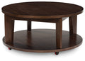Korestone 2 - Round Cocktail Table - Dark Brown