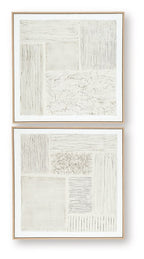 Andorfield - Wall Art Set (Set of 2) - Beige / Black / White