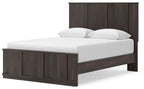 Shaehartin - Queen Panel Platform Bed - Dark Brown
