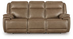 Glencroft - Power Reclining Sofa With Adjustable Headrest - Sahara