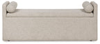Galliden - Large Upholstered Dining Room Bench - Beige