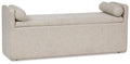 Galliden - Large Upholstered Dining Room Bench - Beige