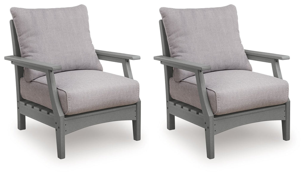 Cove Beach - Lounge Chair With Cushion (Set of 2) - Gray