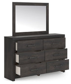 Hollivern - Dresser And Mirror - Dark Gray