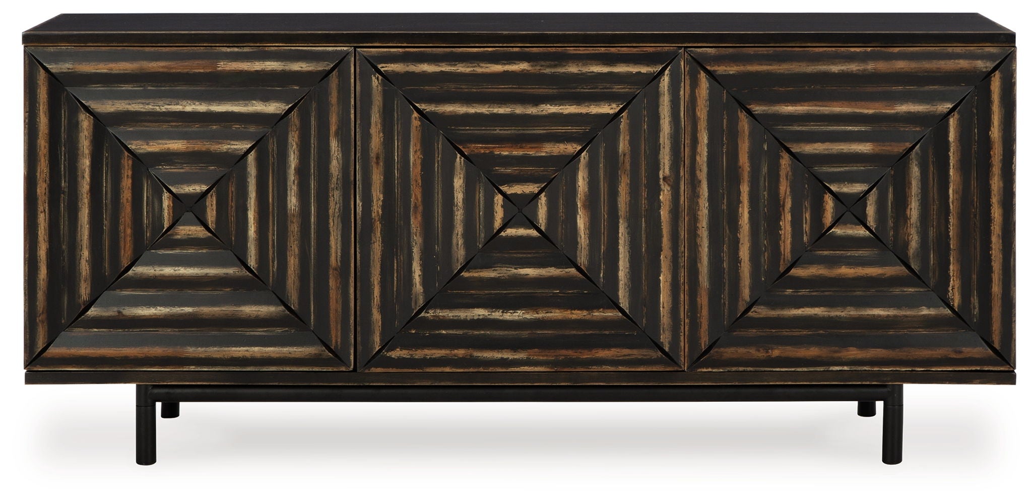 Fair Ridge - Accent Cabinet - Distressed Black