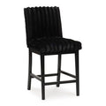 Mervannie - Upholstered Barstool (Set of 2) - Black