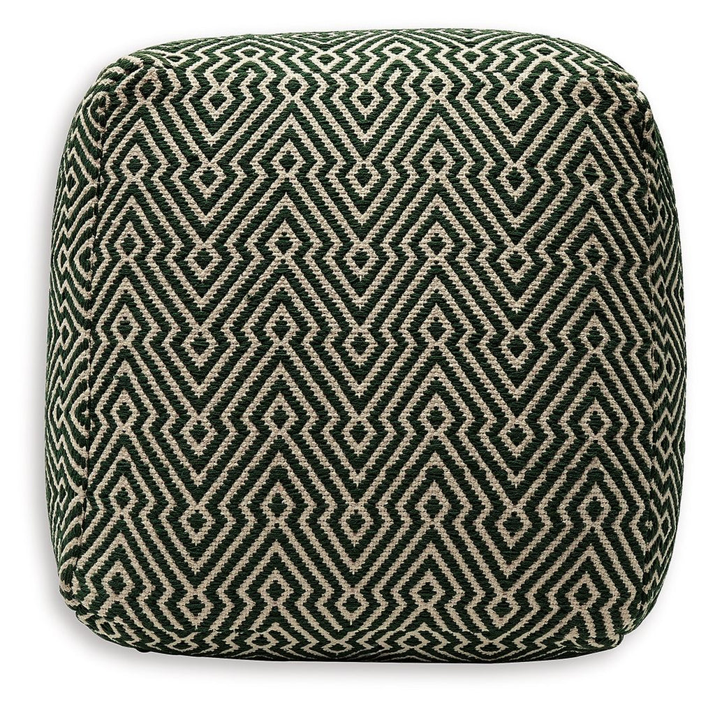 Abacy - Pouf - Green / Ivory