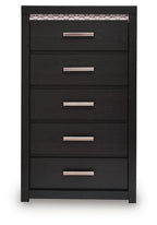 Shoralli - Five Drawer Chest - Black